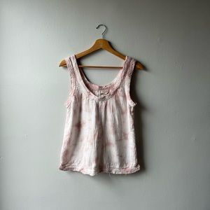 FAHERTY COTTON GAUZE TIE DYE TANK